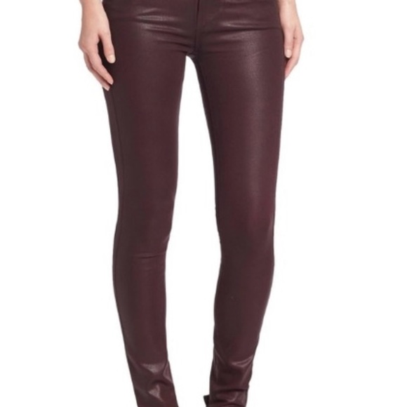 PAIGE DENIM VERDUGO COATED ULTRA SKINNY ANKLE JEANS SZ 30 velvet Plum - Picture 4 of 9